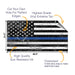 Rustic Blue Line Cornhole Boards Wraps (Set of 2)