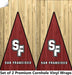 San Francisco Football Cornhole Boards Wraps (Set of 2)