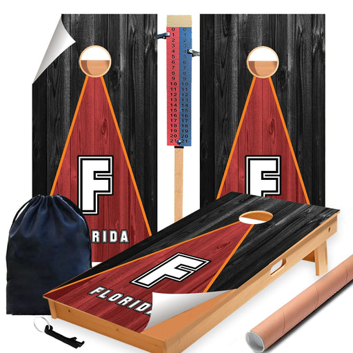Tampa Florida Football Cornhole Boards Wraps (Set of 2)