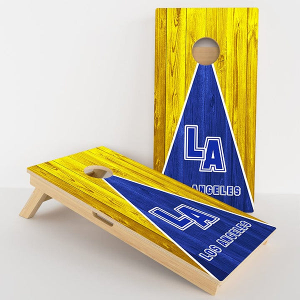 Boards Los Angeles Blue & Yellow Football Professional Cornhole Boards
