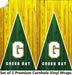 Green Bay Football Cornhole Boards Wraps (Set of 2)
