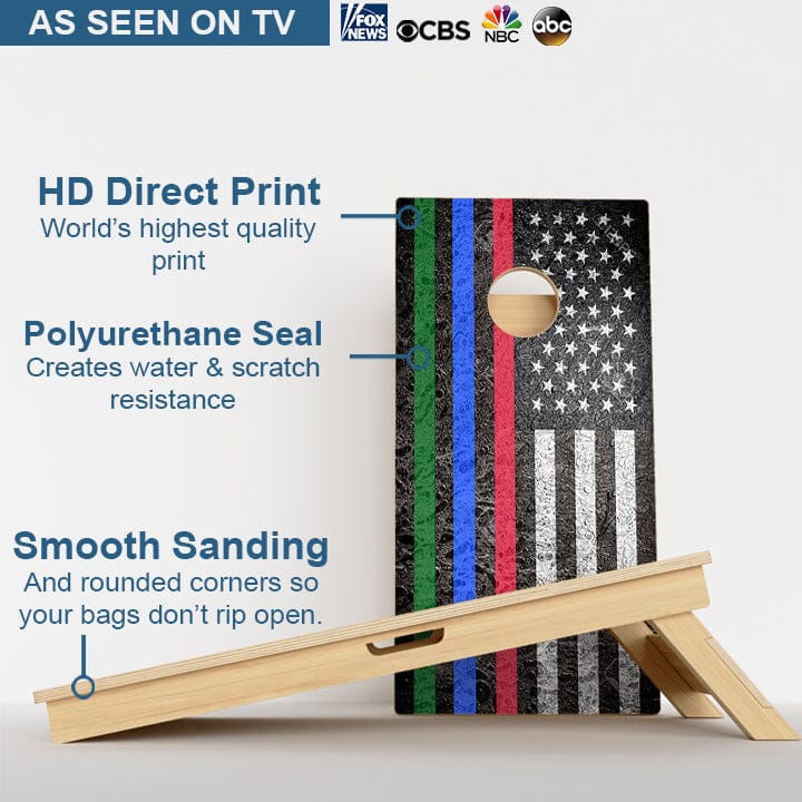 Boards Red, Blue, Green Line Professional Cornhole Boards