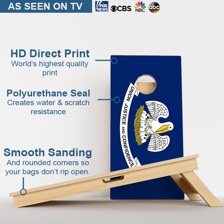 Boards Louisiana Flag Professional Cornhole Boards