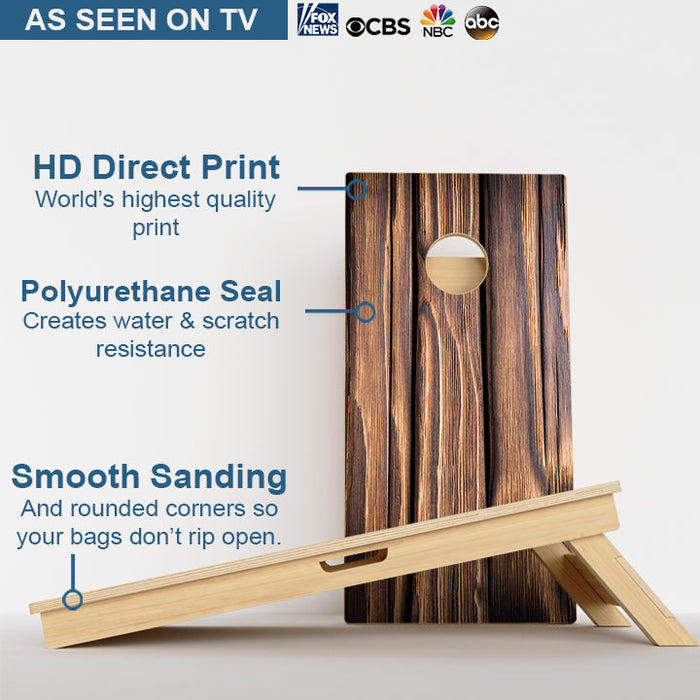 Thick Wood Grain Professional Cornhole Boards