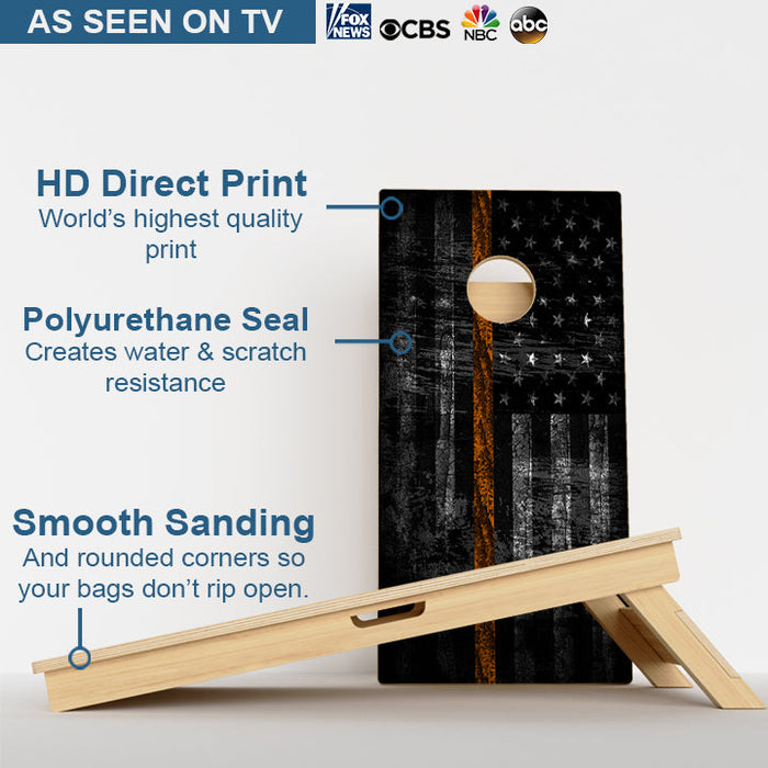 Thin Orange Line Flag Professional Cornhole Boards