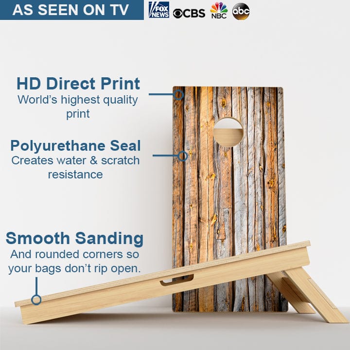 Boards Bark Wood Grain Professional Cornhole Boards