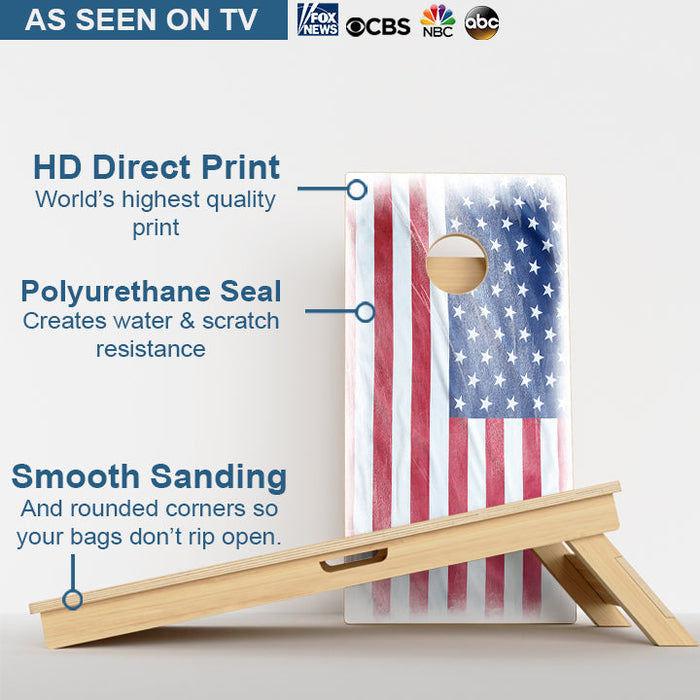 Murky American Flag Professional Cornhole Boards
