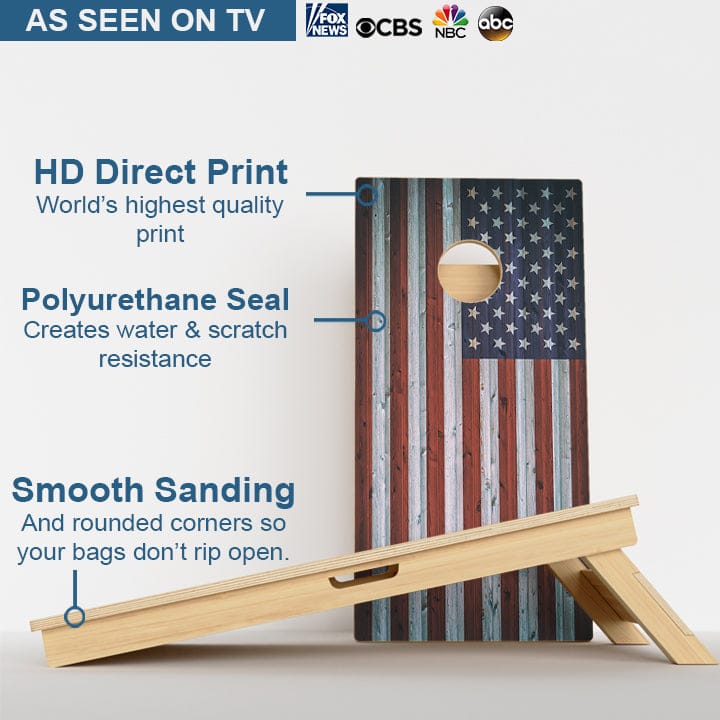 Boards Wood Panel American Flag Professional Cornhole Boards