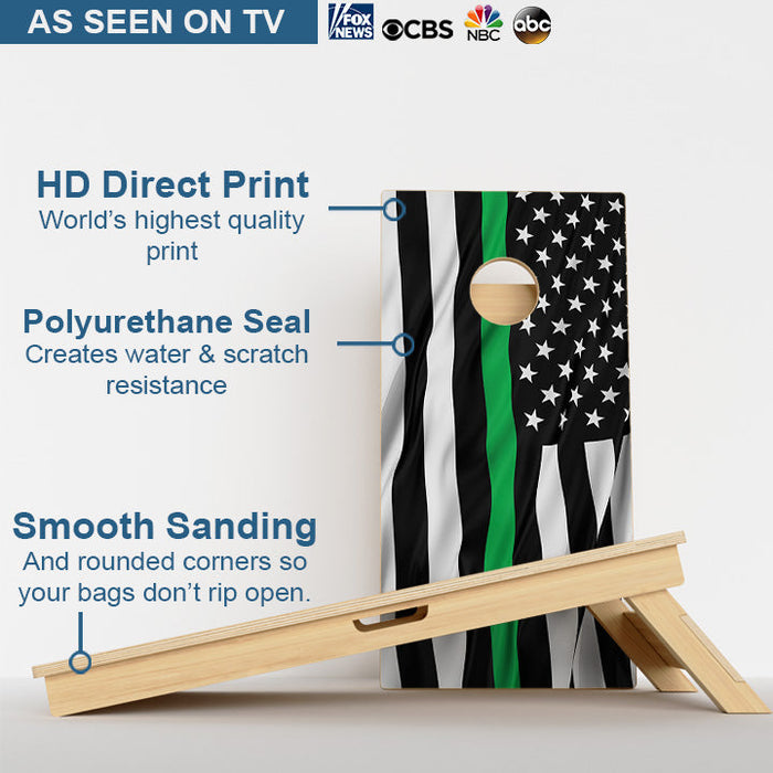 Military Line American Flag Professional Cornhole Boards