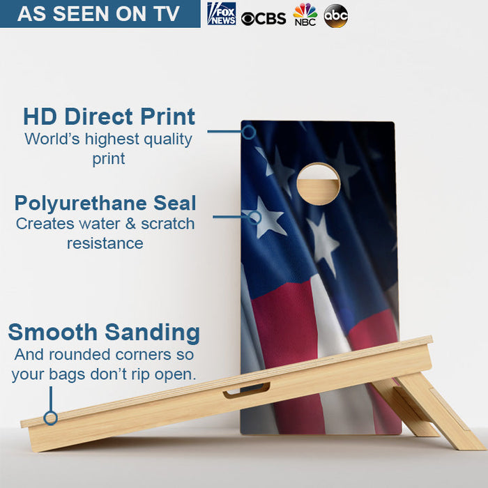 Patriotic American Flag Professional Cornhole Boards
