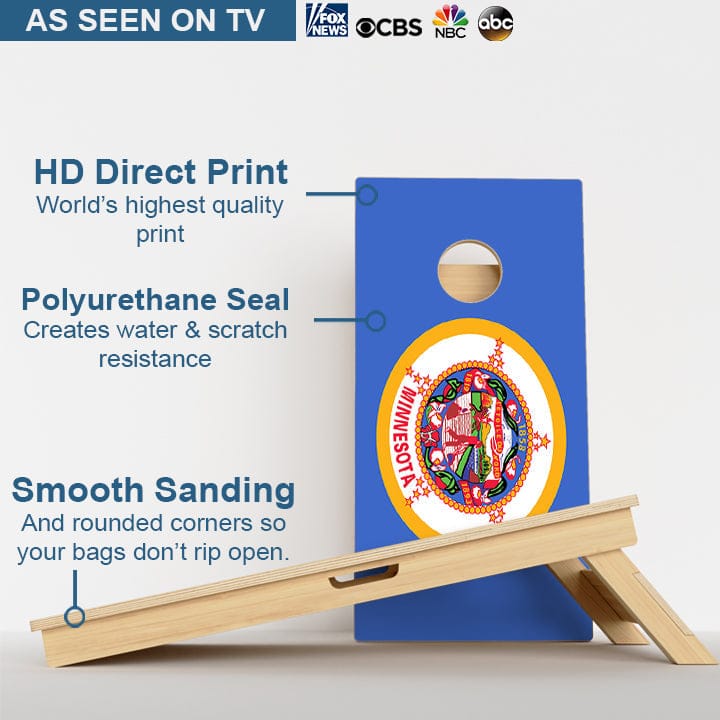Boards Minnesota Flag Professional Cornhole Boards