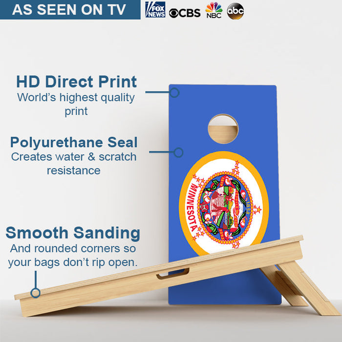 Minnesota Flag Professional Cornhole Boards