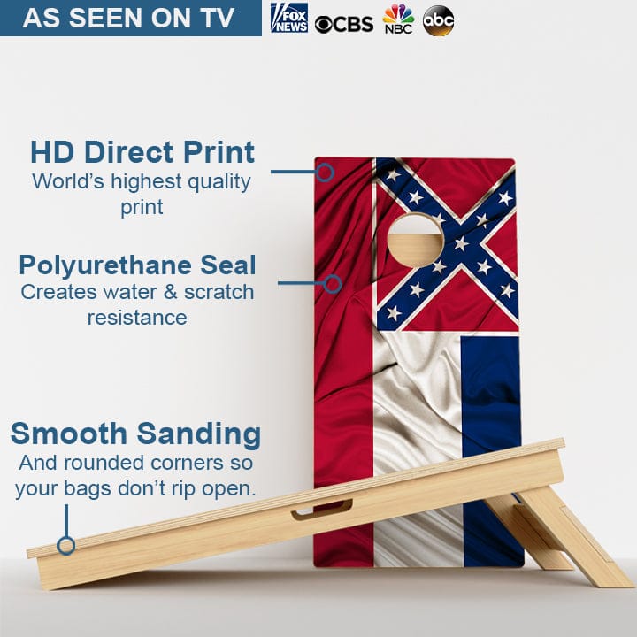 Boards Mississippi Flag Professional Cornhole Boards