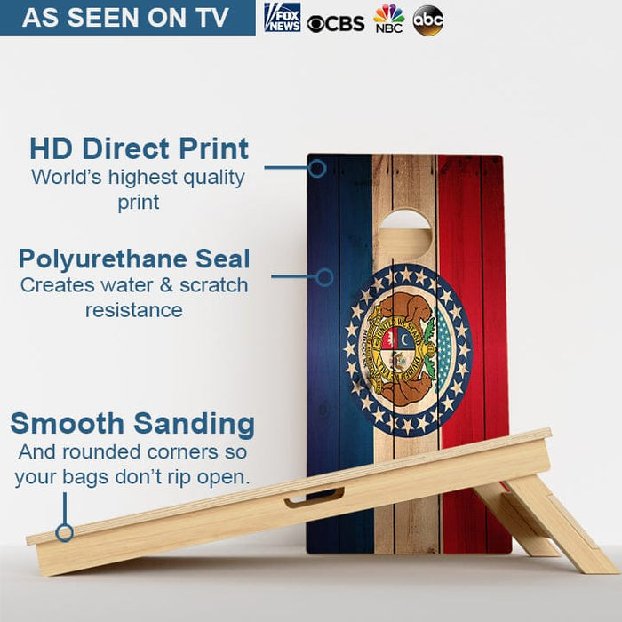 Boards Missouri Flag Professional Cornhole Boards