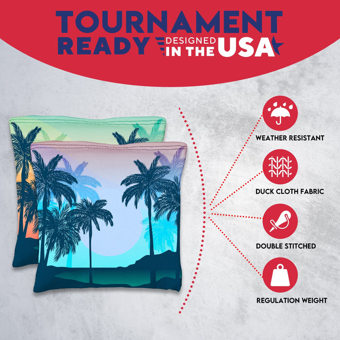 Palm Trees Cornhole Bags