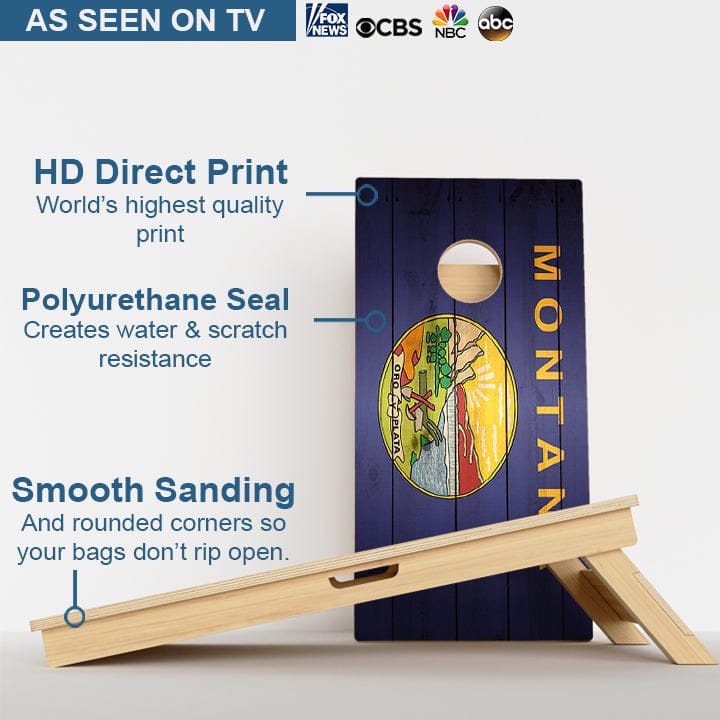 Boards Montana Flag Professional Cornhole Boards