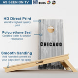 Boards Chicago Black & White City Baseball Professional Cornhole Boards