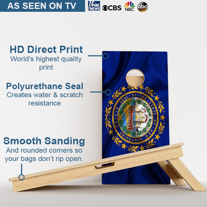 Boards New Hampshire Flag Professional Cornhole Boards