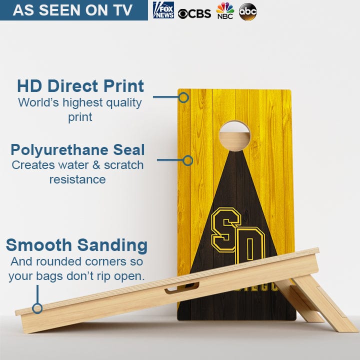 Boards San Diego Baseball Professional Cornhole Boards