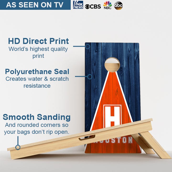Boards Houston Baseball Professional Cornhole Boards