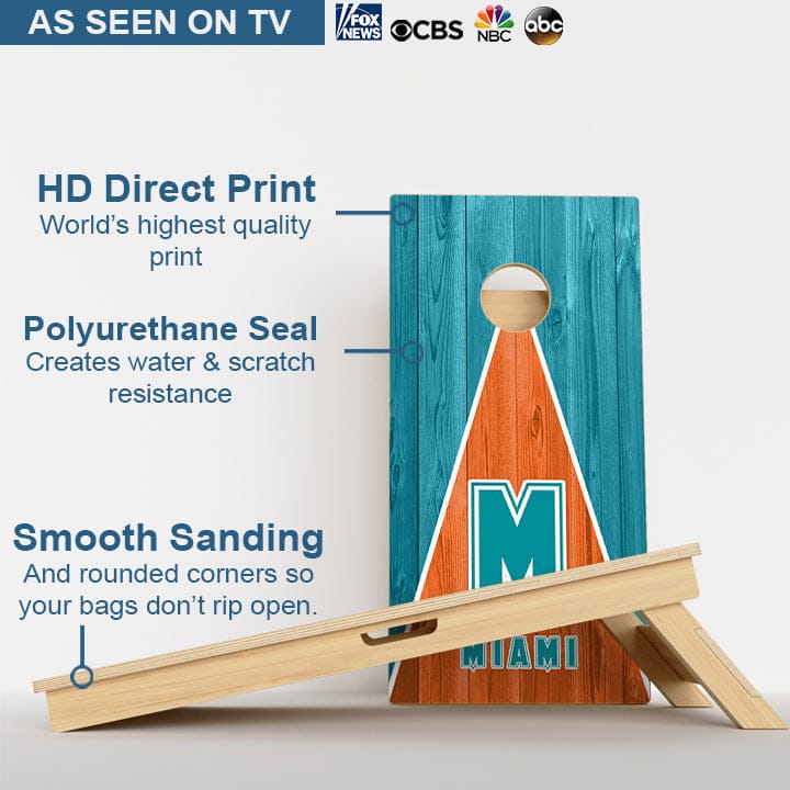 Boards Miami Football Professional Cornhole Boards