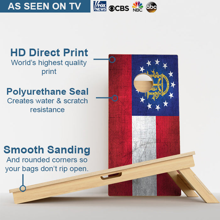 Georgia Flag Professional Cornhole Boards