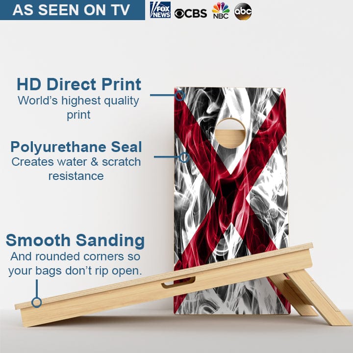 Boards Alabama Flag Professional Cornhole Boards