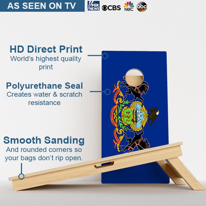 Boards Pennsylvania Flag Professional Cornhole Boards