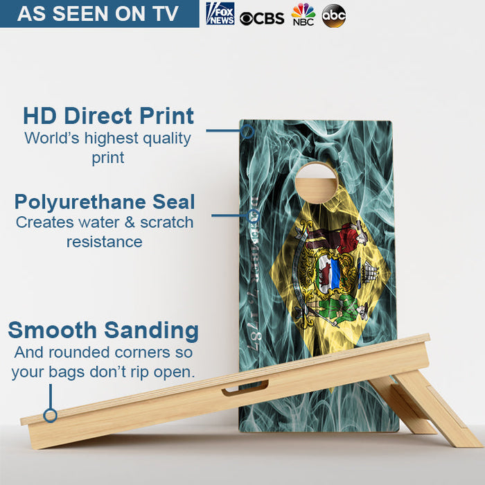 Delaware Flag Professional Cornhole Boards