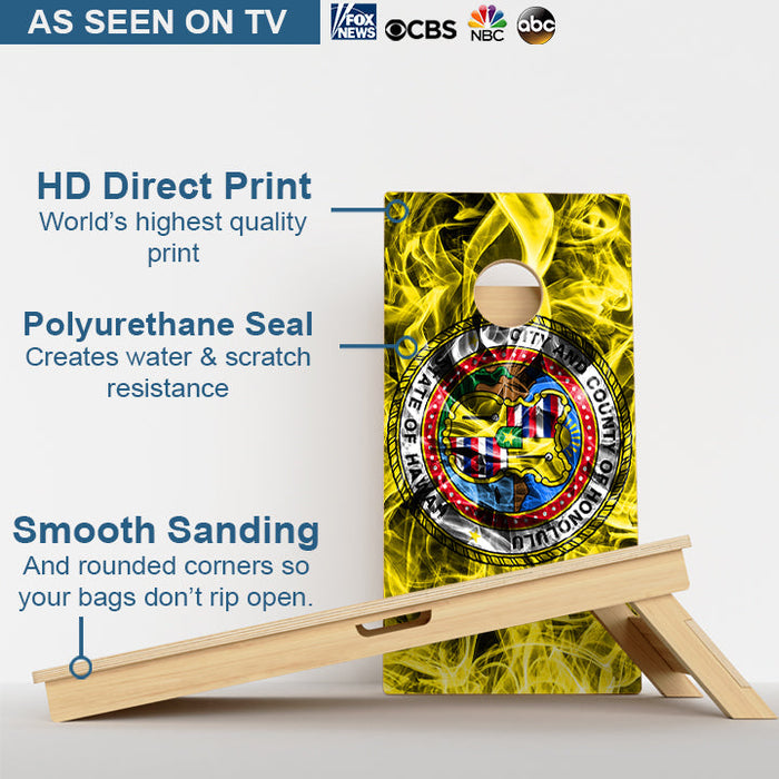 Hawaii Flag Professional Cornhole Boards