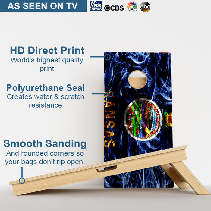 Kansas Flag Professional Cornhole Boards