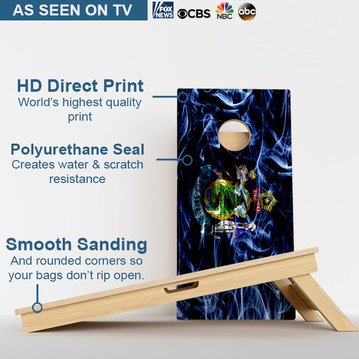 Maine Flag Professional Cornhole Boards