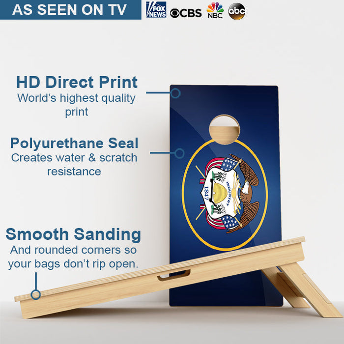 Utah Flag Professional Cornhole Boards
