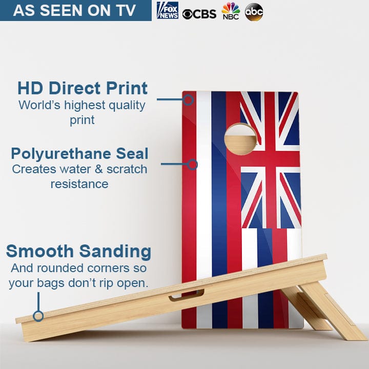 Boards Hawaii Flag Professional Cornhole Boards