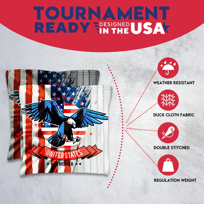USA Eagle Flag Cornhole Bags