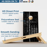 Boards Thin White Line Flag Professional Cornhole Boards