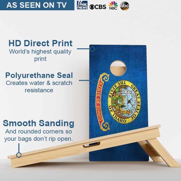 Boards Idaho Flag Professional Cornhole Boards