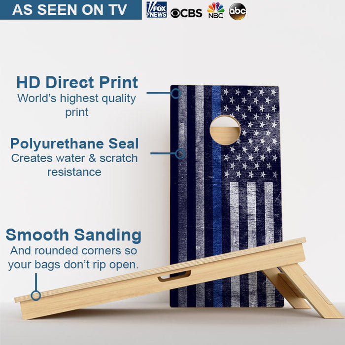 Thin Blue Line Flag Professional Cornhole Boards