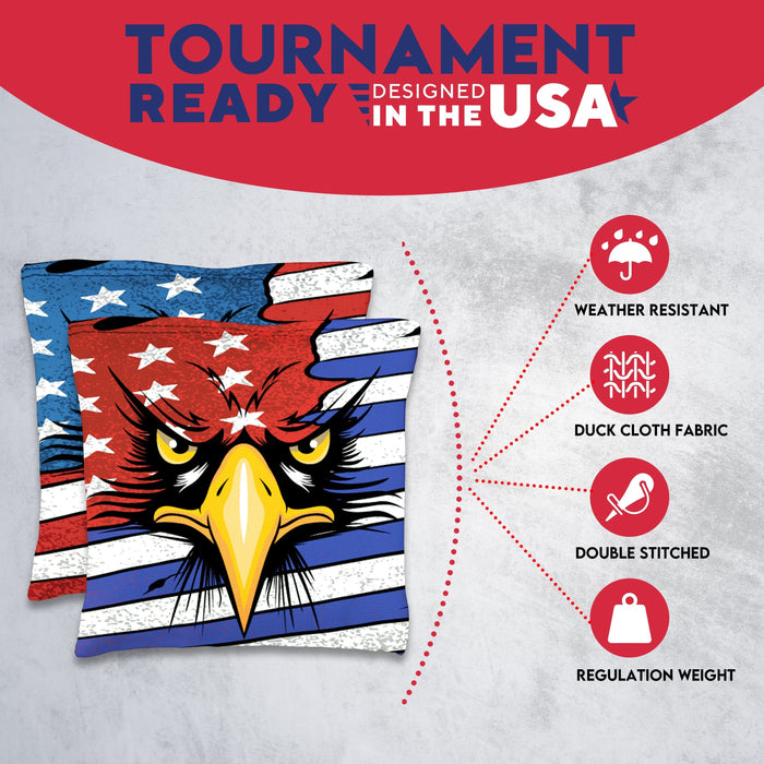 Eagle in Flag Cornhole Bags