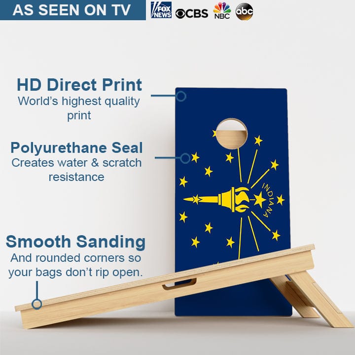 Boards Indiana Flag Professional Cornhole Boards