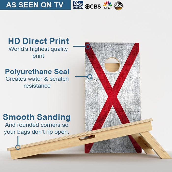 Boards Alabama Flag Professional Cornhole Boards