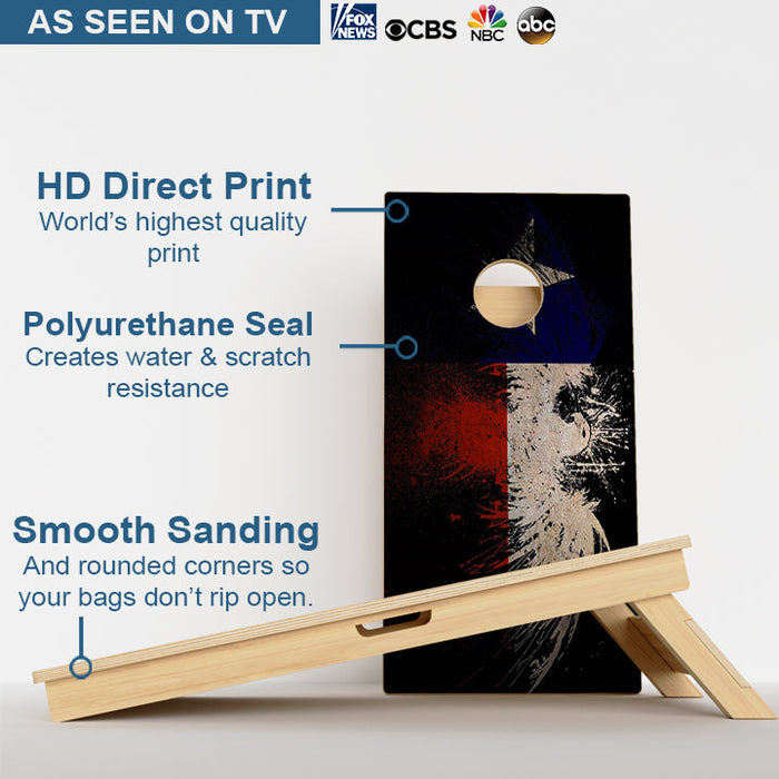 Texas Flag Professional Cornhole Boards