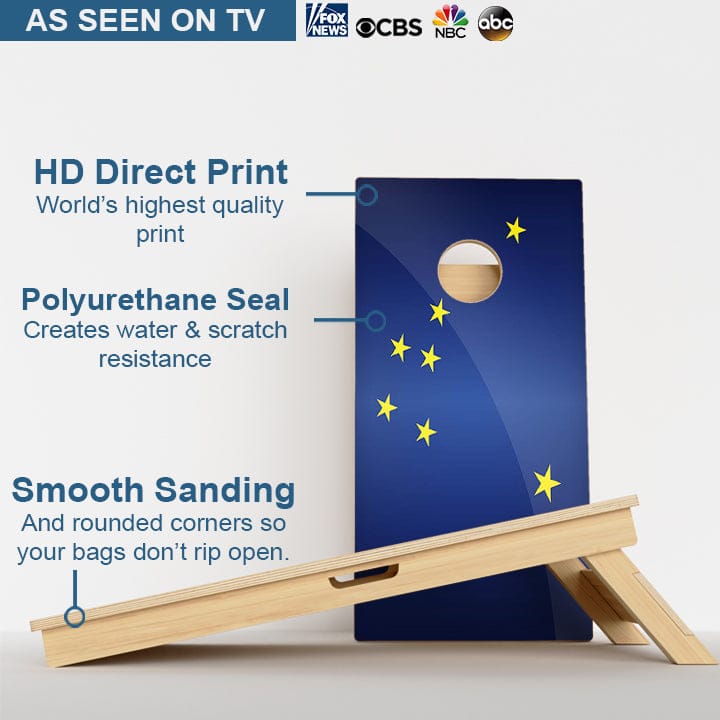 Boards Alaska Flag Professional Cornhole Boards