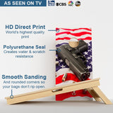 Boards American Flag With Pistol Professional Cornhole Boards