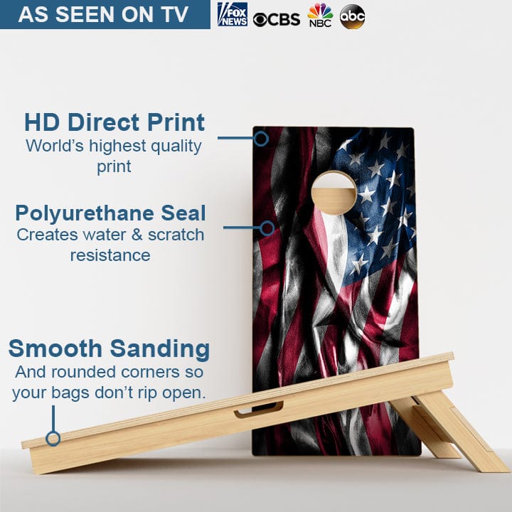 Boards American Flag Rustic Professional Cornhole Boards