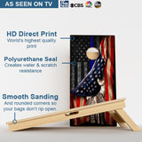 Boards Pulled Blue Line American Flag Professional Cornhole Boards