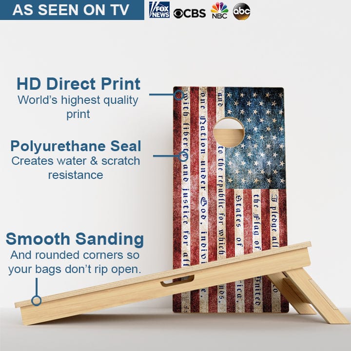 Boards Pledge Of Allegiance American Flag Professional Cornhole Boards