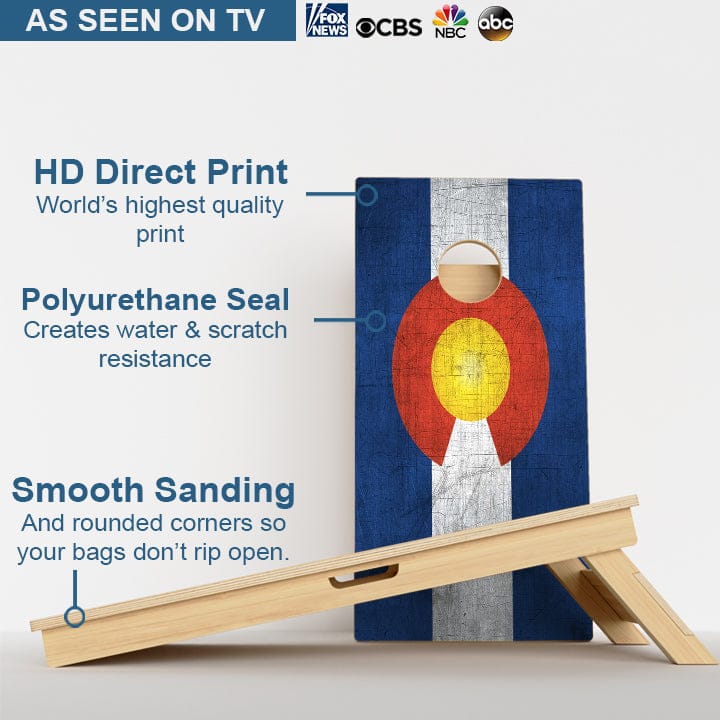 Boards Colorado Flag Professional Cornhole Boards