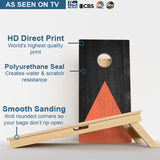 Boards Wood Grain With Orange Professional Cornhole Boards