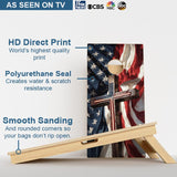 Boards American Flag Cross Professional Cornhole Boards